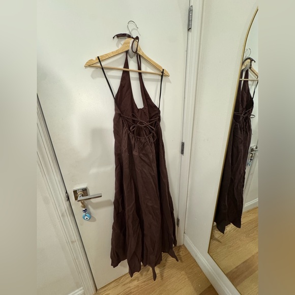 Dissh abby linen maxi dress in walnut - size us 8 - Picture 5 of 5